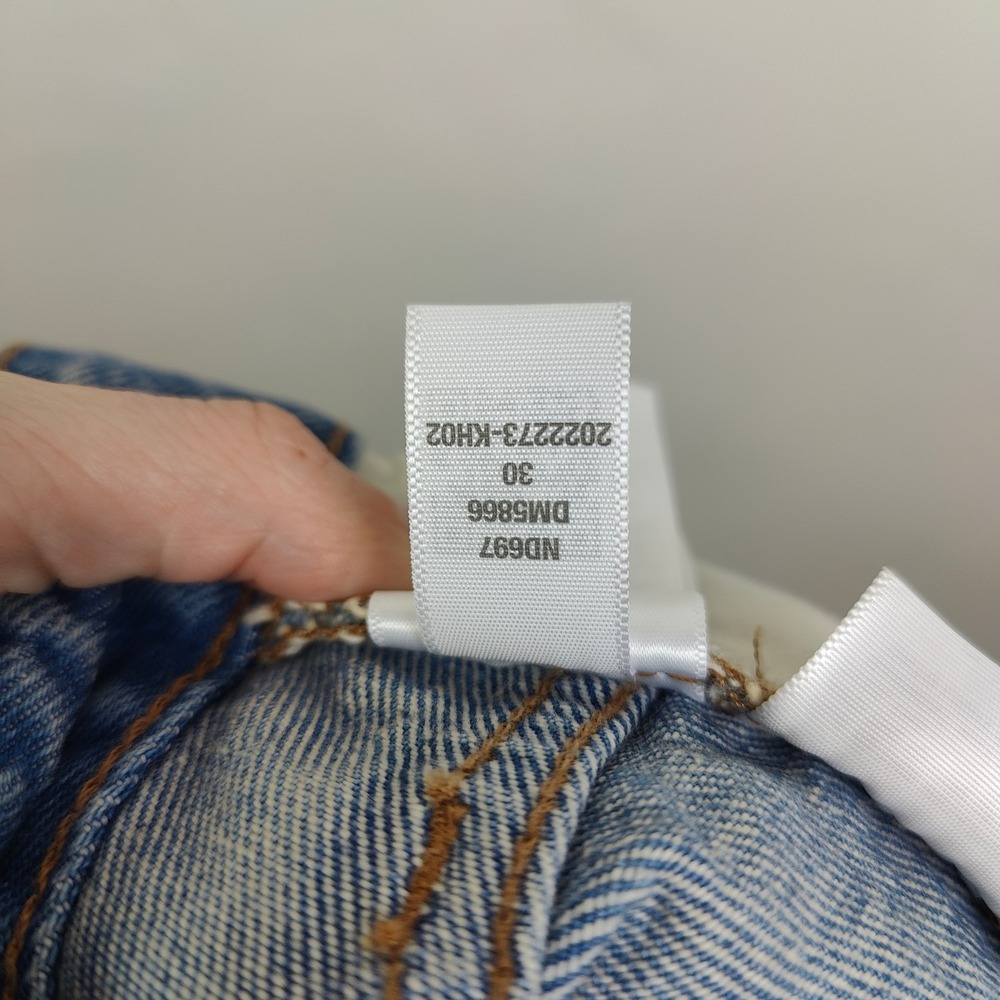 Madewell Light Blue Distressed Denim Jean Shorts - Picture 8 of 9